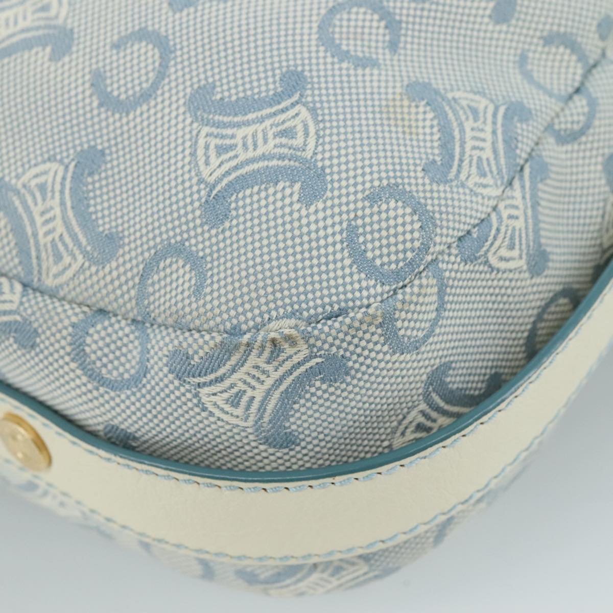 Céline Macadam Blue Canvas Shoulder Bag (Pre-Owned)
