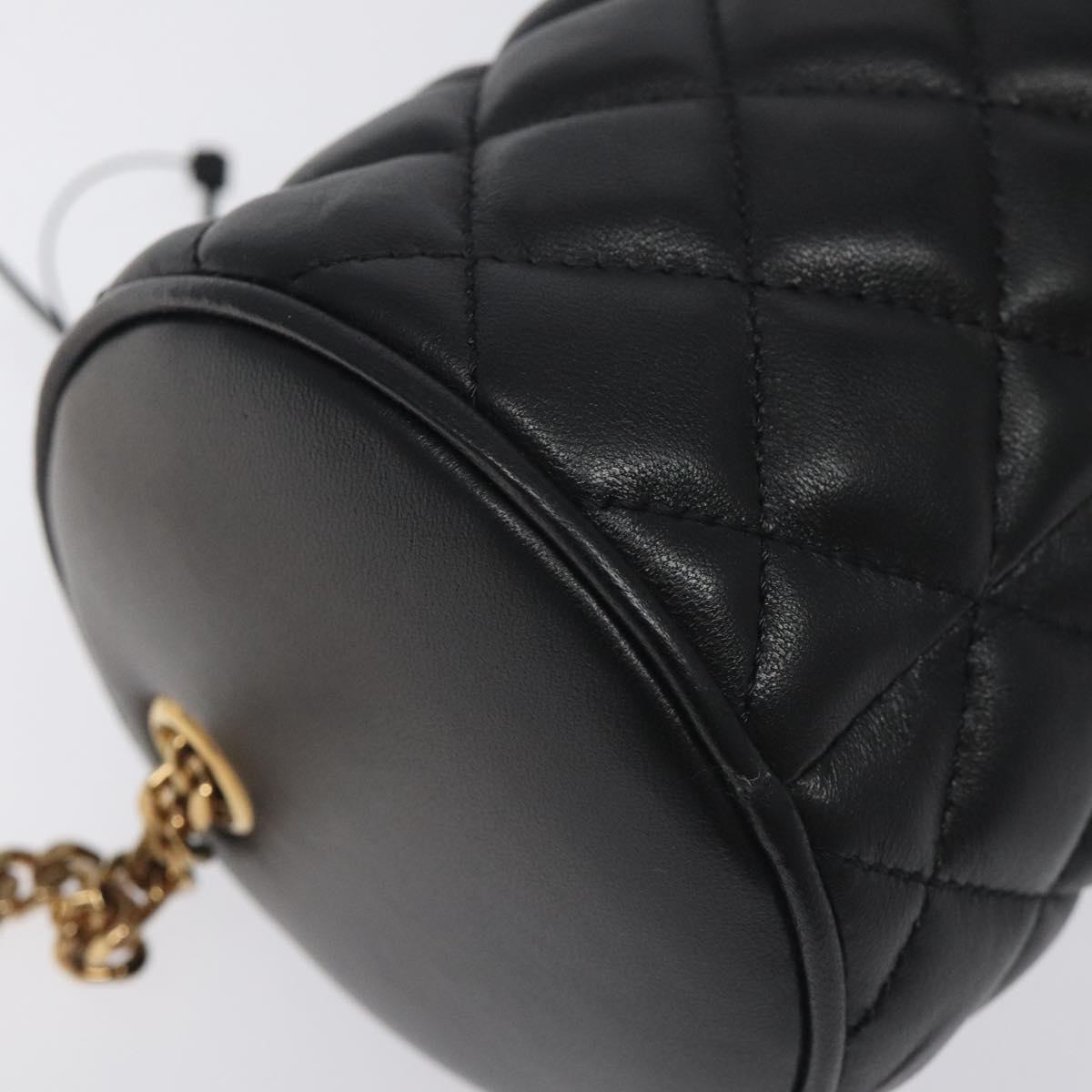 Versace Medusa Black Leather Shoulder Bag (Pre-Owned)