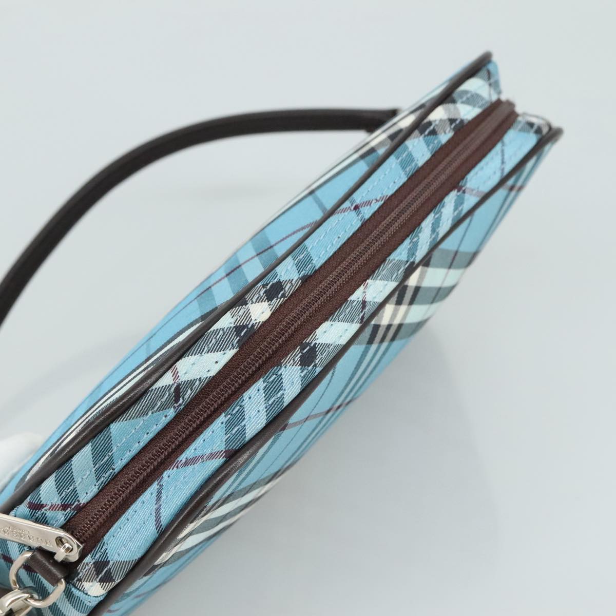 Burberry Blue Label Blue Canvas Clutch Bag (Pre-Owned)