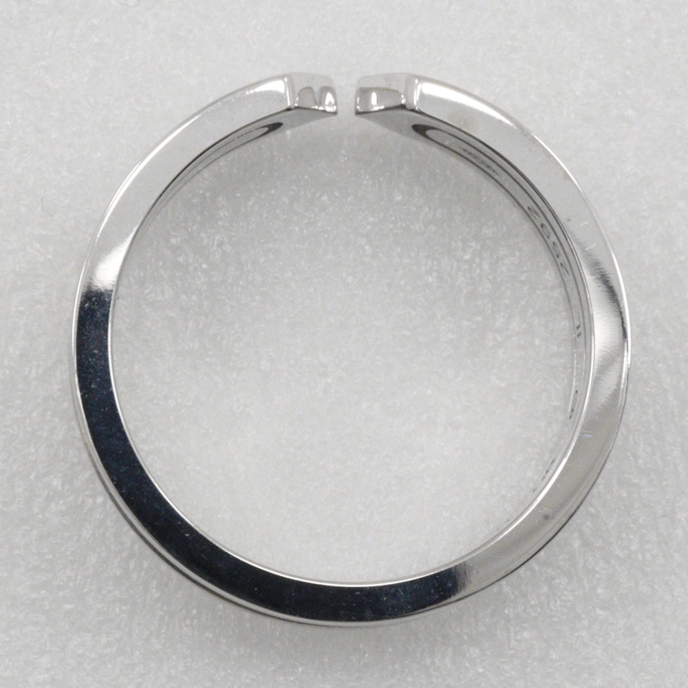 Cartier 2C C2 Silver White Gold Ring Jewelry (Pre-Owned)