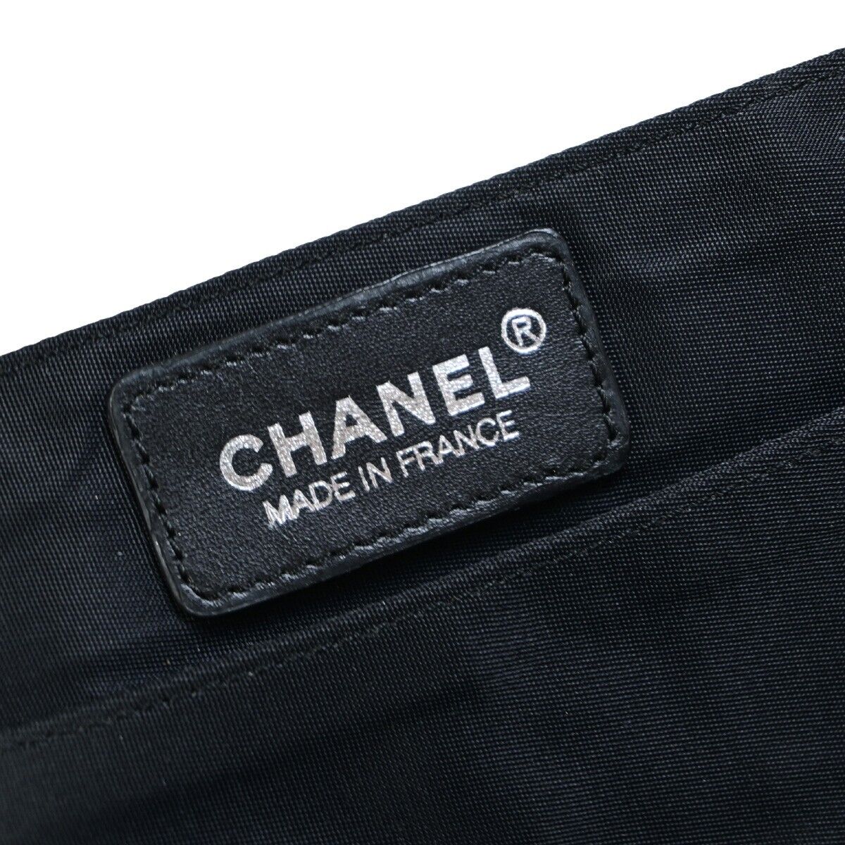 Chanel Travel Line Black Canvas Clutch Bag (Pre-Owned)