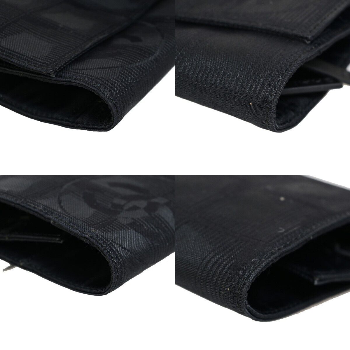 Chanel Travel Line Black Canvas Clutch Bag (Pre-Owned)