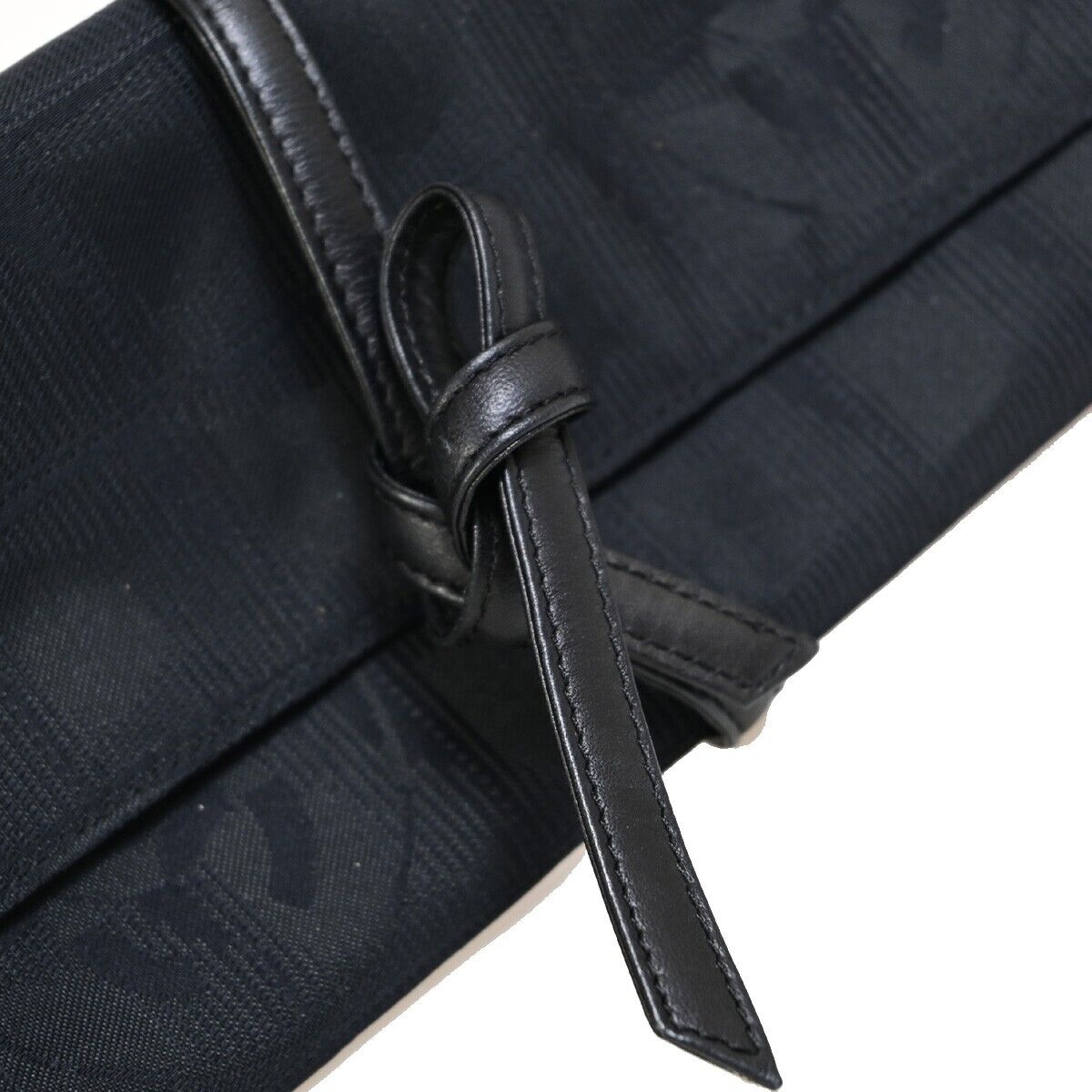Chanel Travel Line Black Canvas Clutch Bag (Pre-Owned)