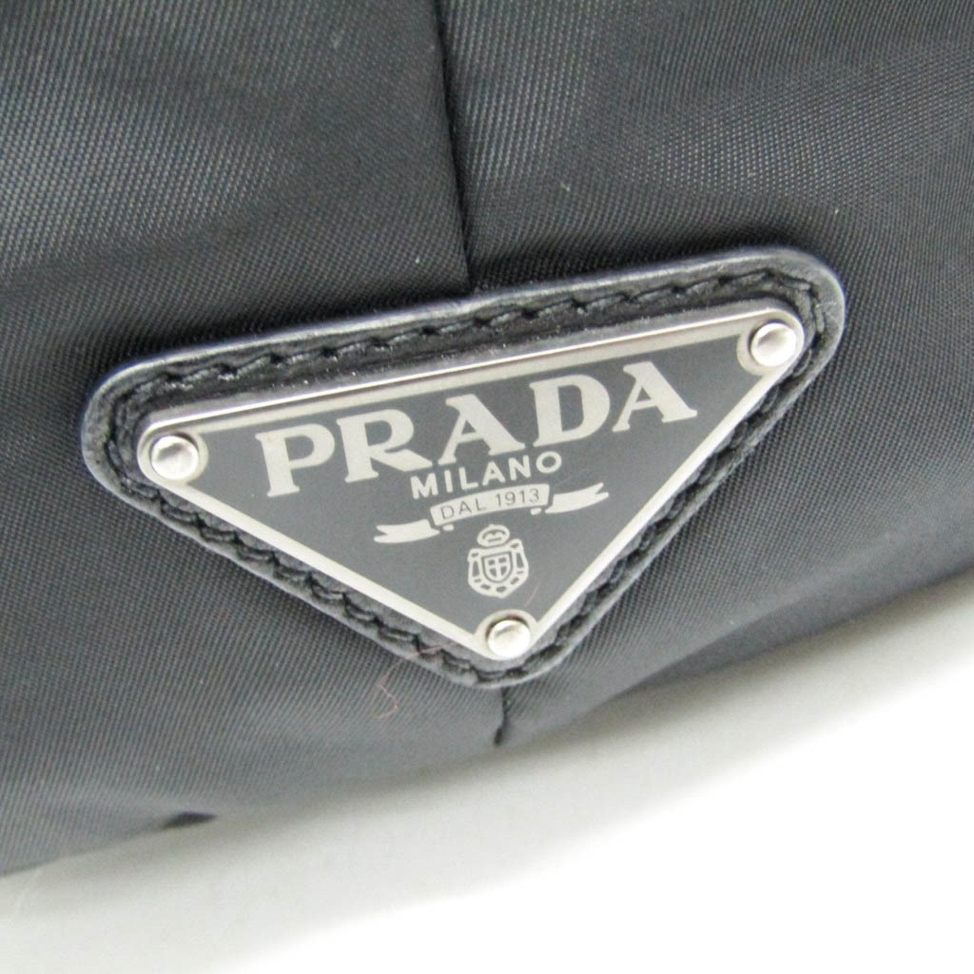 Prada Tessuto Black Canvas Handbag (Pre-Owned)