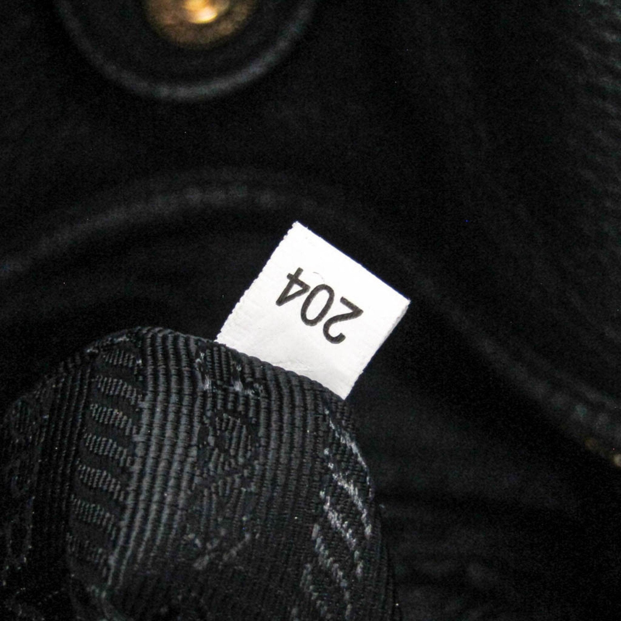 Prada Vitello Black Leather Shoulder Bag (Pre-Owned)