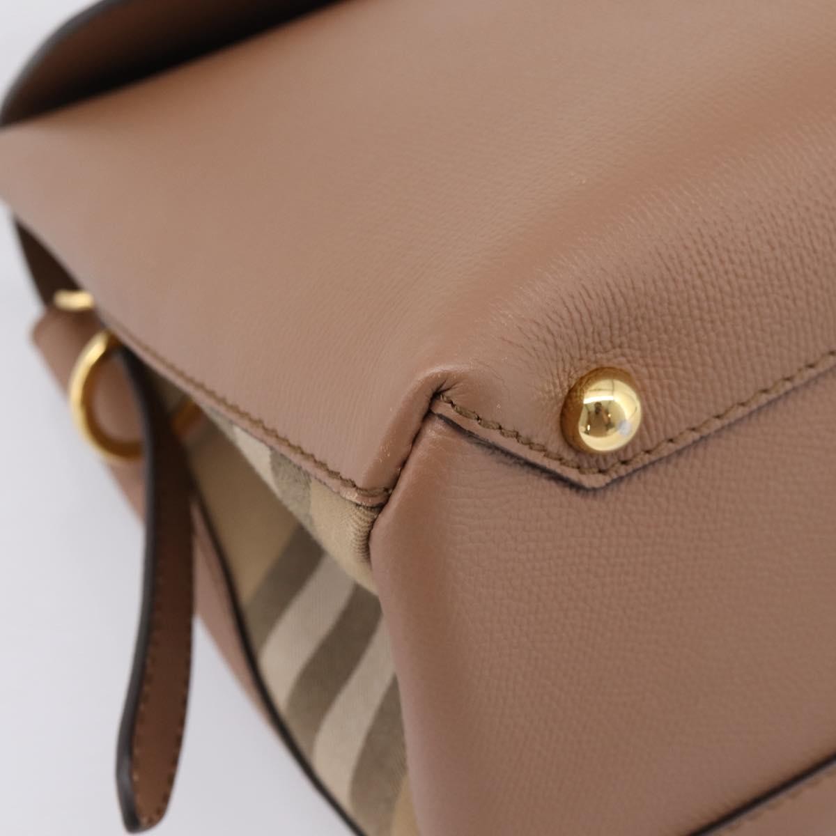 Burberry Camberley Top Handle Leather Brown Leather Shoulder Bag Bag (Pre-Owned)