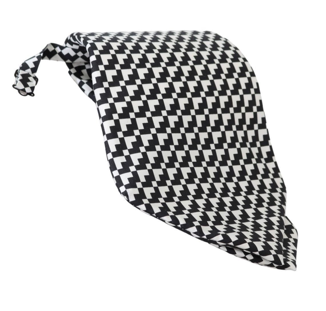 Dolce & Gabbana Elegant Black Patterned Silk Men's Tie