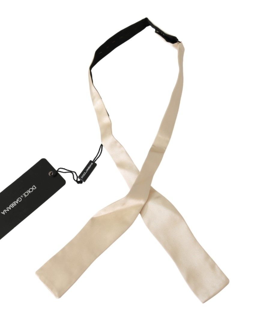 Dolce & Gabbana Elegant Beige Silk Men's Bowtie