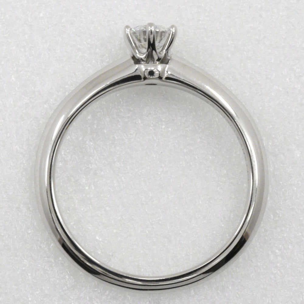 Tiffany & Co Solitaire Silver Platinum Ring Jewelry (Pre-Owned)