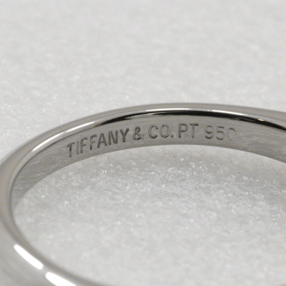 Tiffany & Co Solitaire Silver Platinum Ring Jewelry (Pre-Owned)