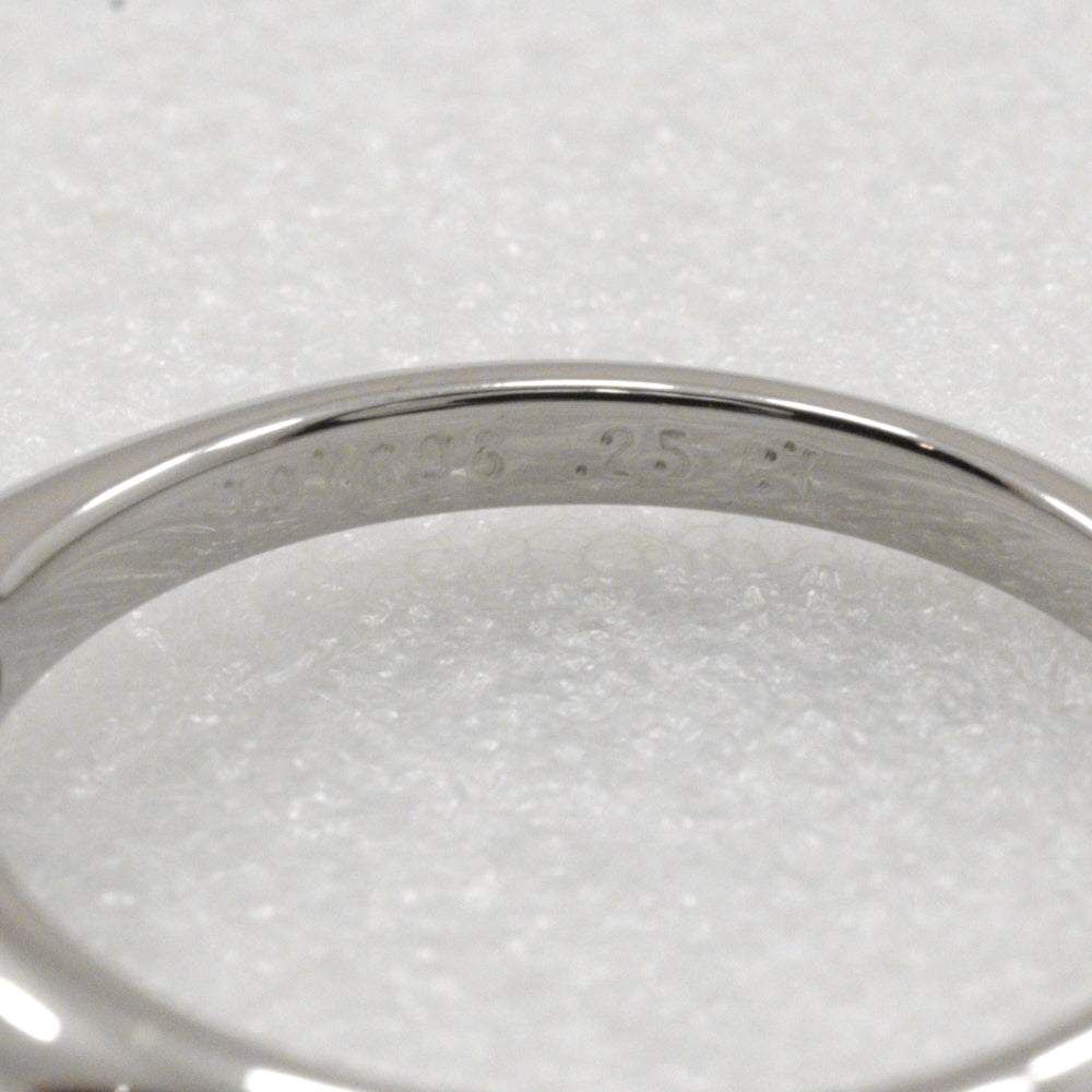 Tiffany & Co Solitaire Silver Platinum Ring Jewelry (Pre-Owned)