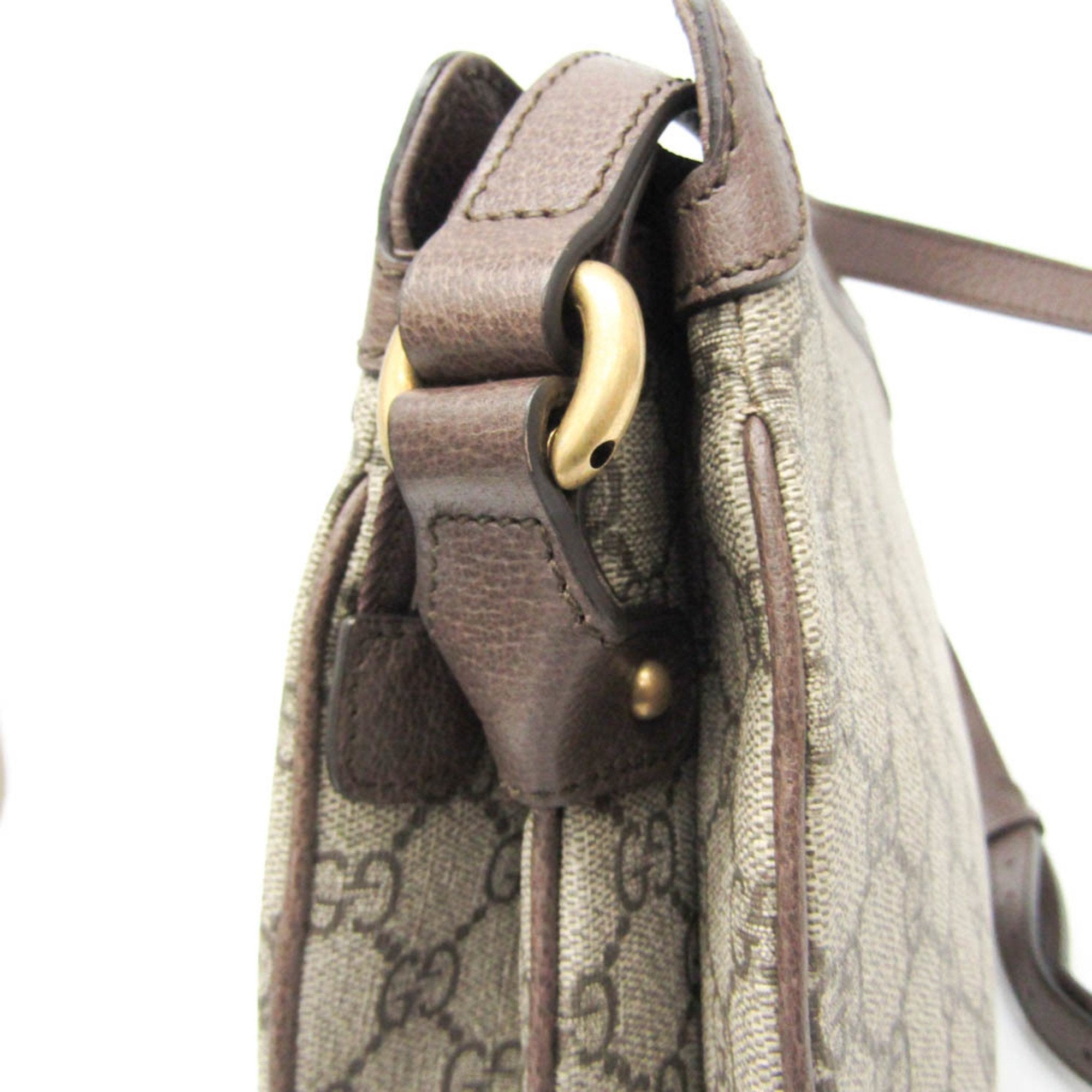 Gucci Soho Beige Canvas Shoulder Bag (Pre-Owned)