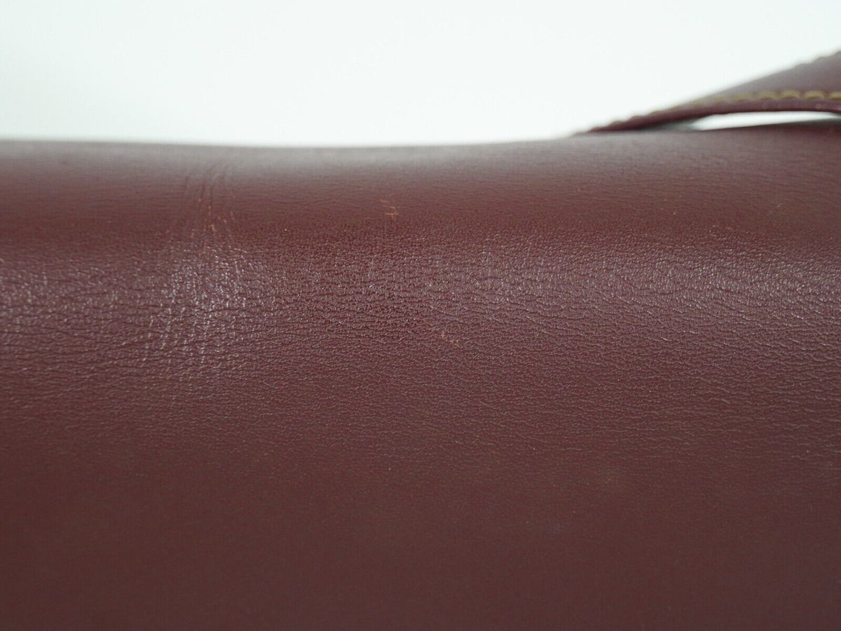 Cartier Must De Cartier Burgundy Leather Shoulder Bag (Pre-Owned)