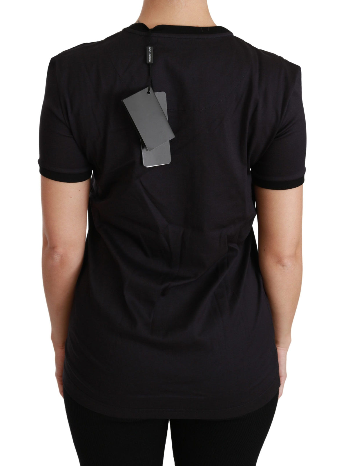 Dolce & Gabbana Black #ImAChristmasTree Crewneck Top Women's T-shirt