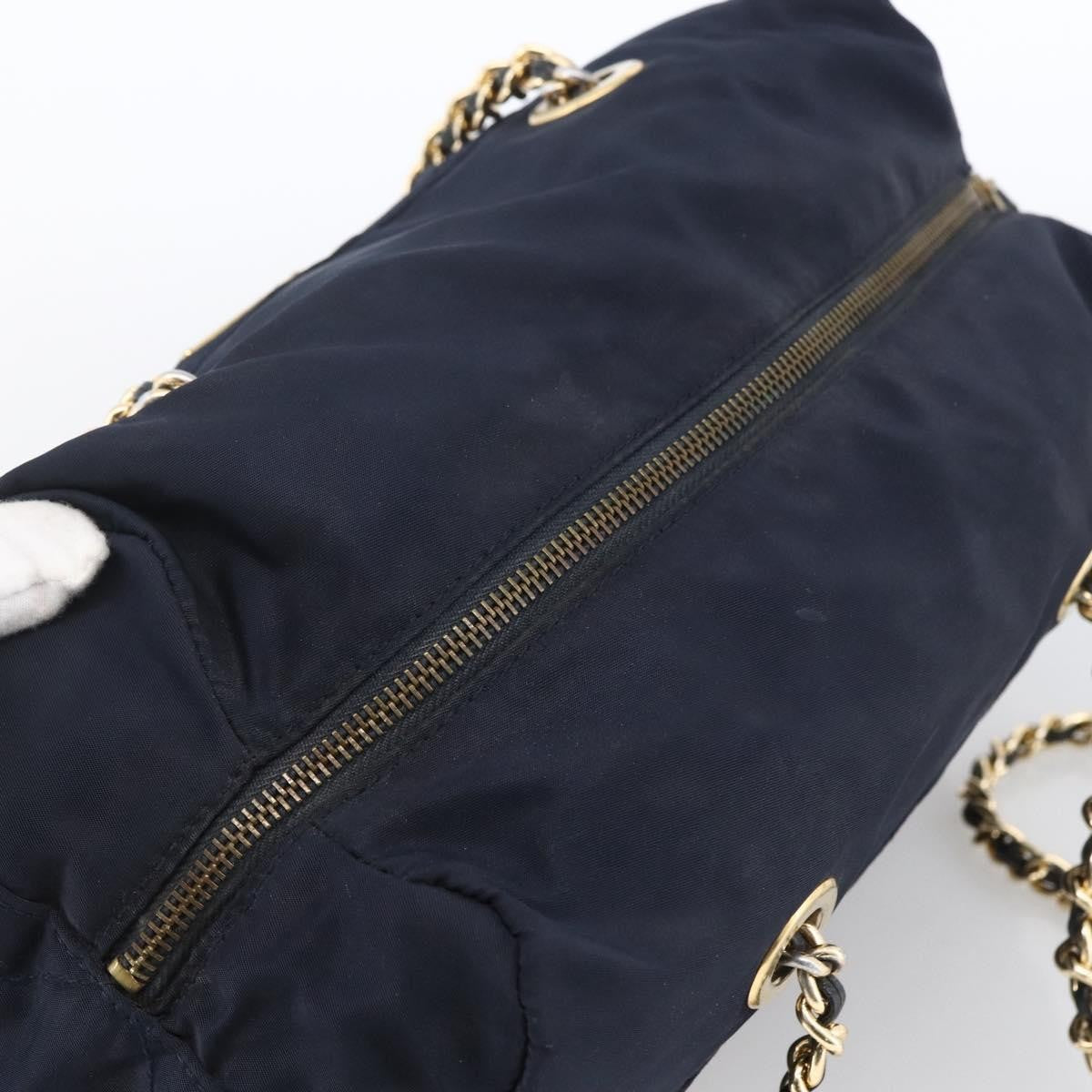 Prada Re-Edition 1995 Chain Quilted Re-Nylon Navy Nylon Tote Bag Bag (Pre-Owned)