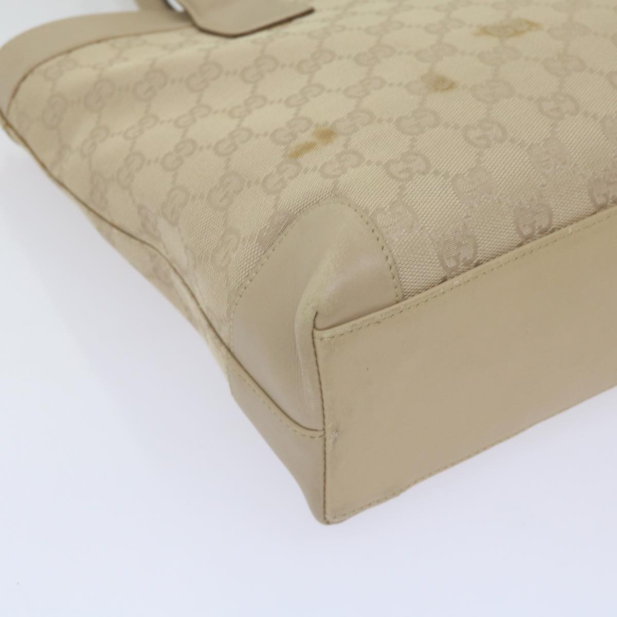 Gucci Gg Canvas Beige Canvas Tote Bag (Pre-Owned)