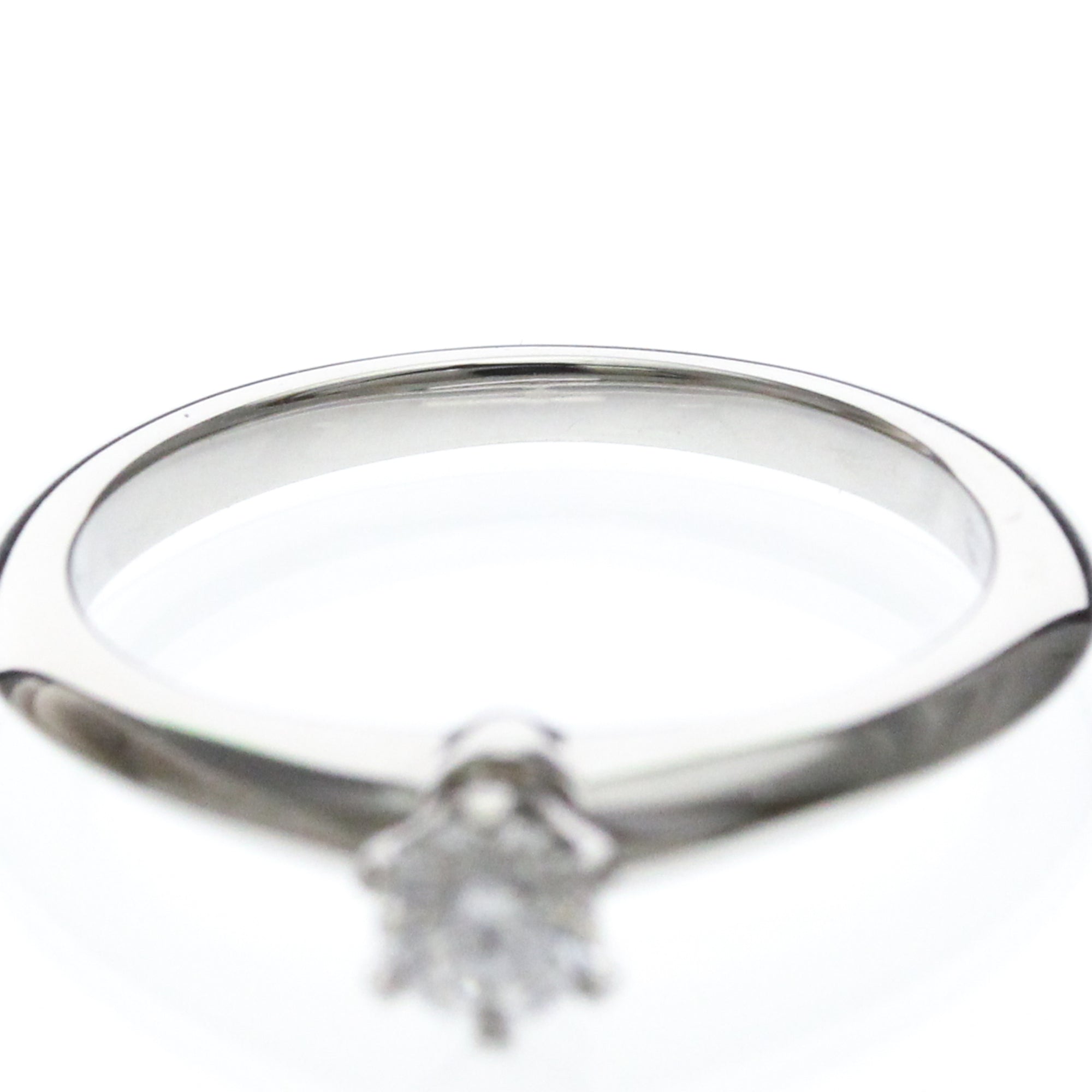 Tiffany & Co. Tiffany Setting Solitaire Platinum With Diamond Silver Platinum Ring Jewelry (Pre-Owned)