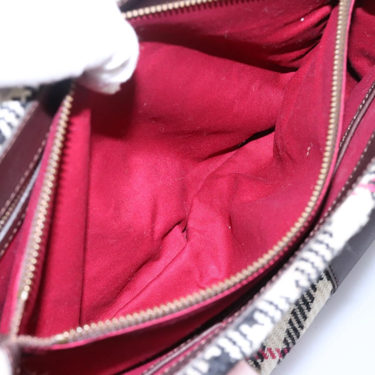 Burberry Nova Check Beige Wool Handbag (Pre-Owned)