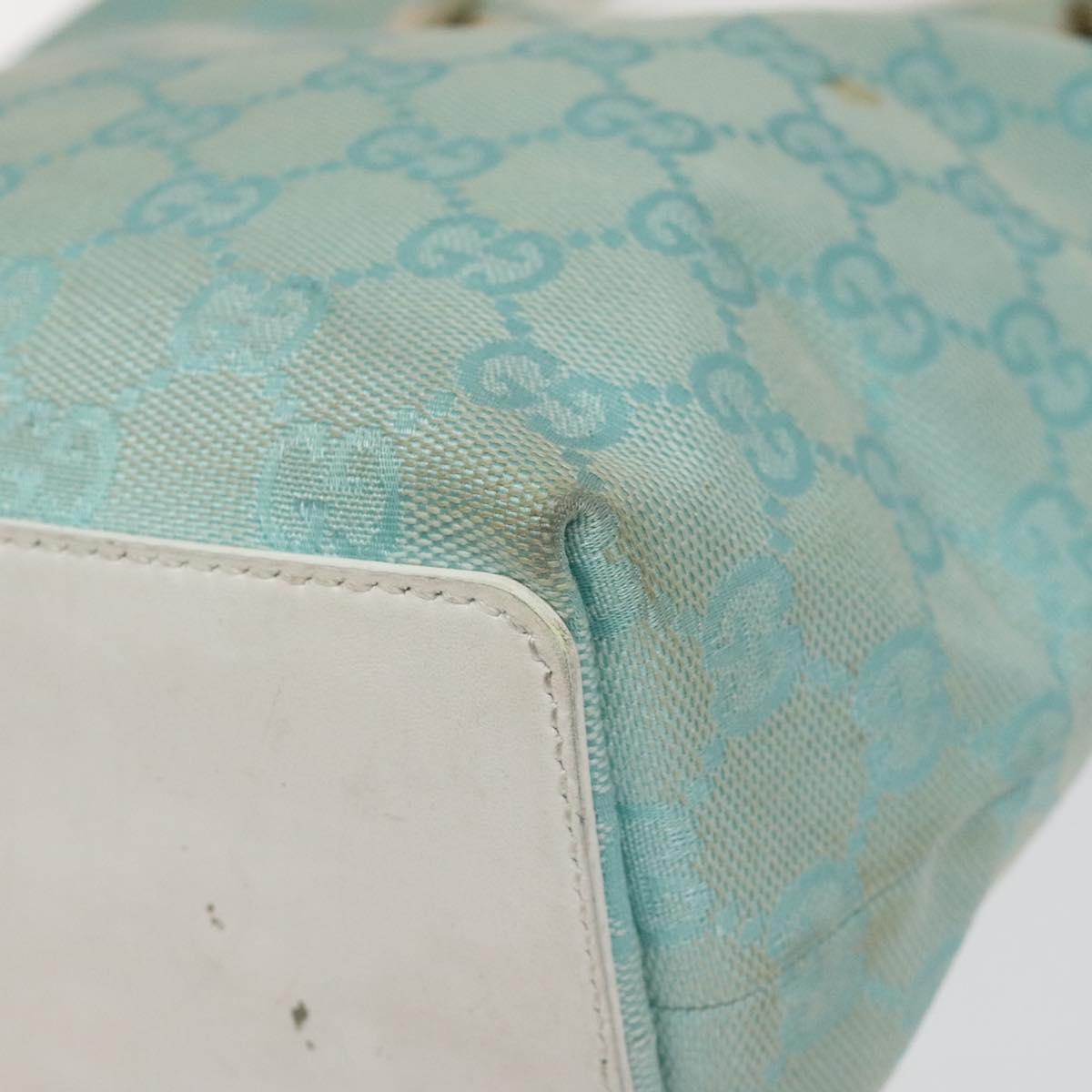 Gucci Gg Canvas Blue Canvas Tote Bag (Pre-Owned)