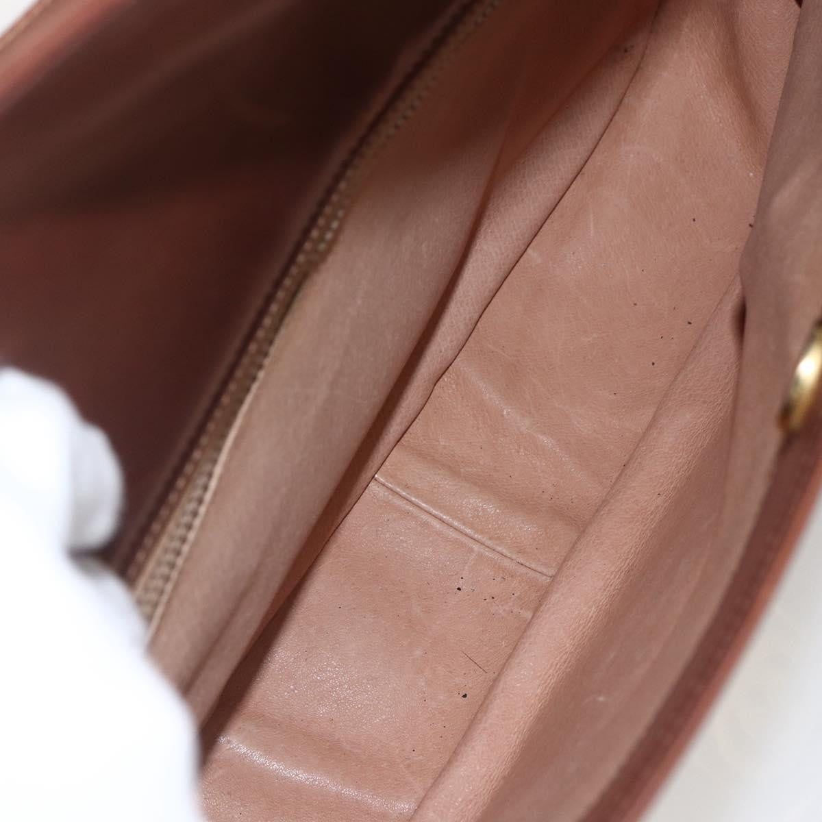 Gucci Sherry Line Shoulder Leather Brown Leather Shoulder Bag Bag (Pre-Owned)