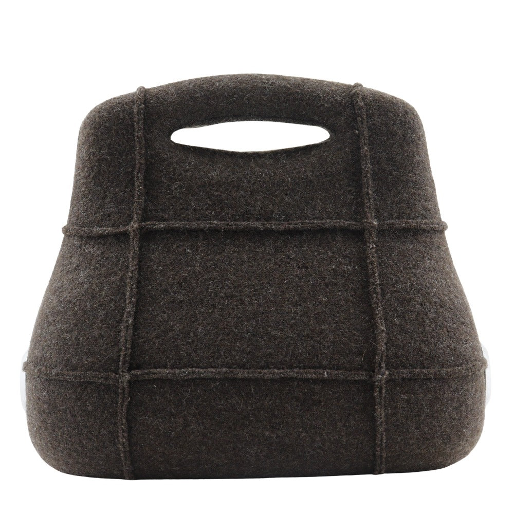 Chanel Millenium Brown Wool Handbag (Pre-Owned)