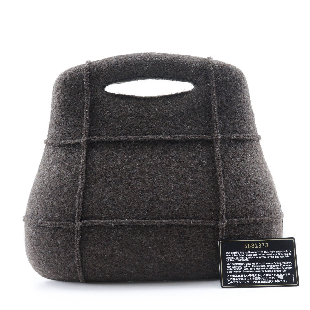 Chanel Millenium Brown Wool Handbag (Pre-Owned)
