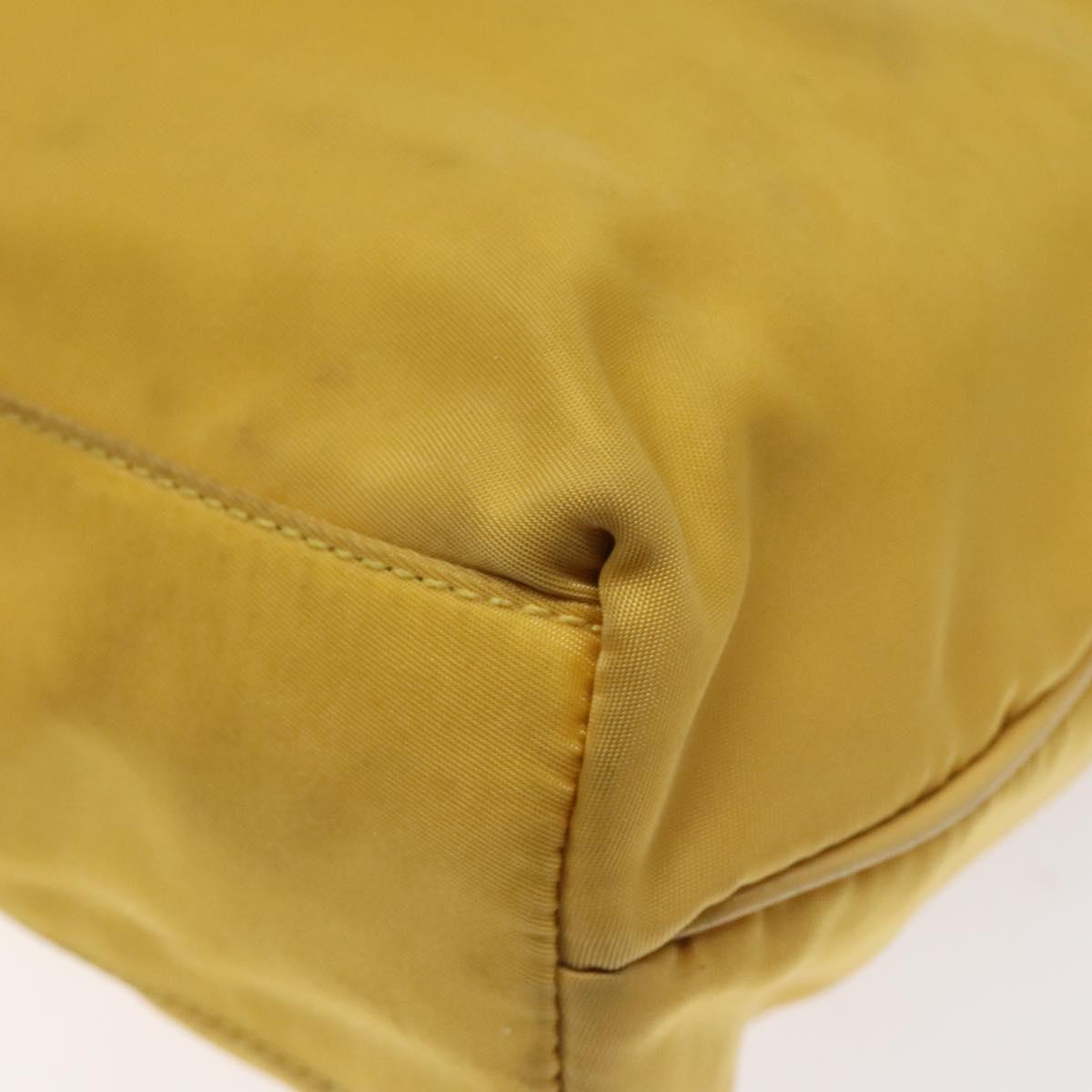 Prada Re-Nylon Yellow Synthetic Tote Bag (Pre-Owned)