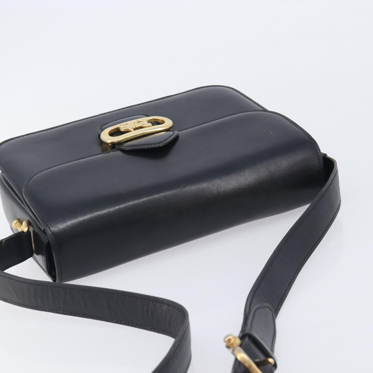 Celine Horse Carriage Leather Black Leather Shoulder Bag Bag (Pre-Owned)