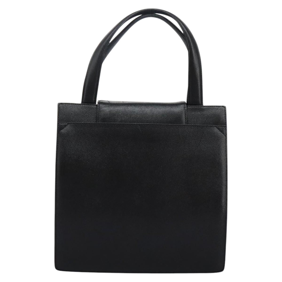 Bulgari Logo Mania Black Leather Handbag (Pre-Owned)