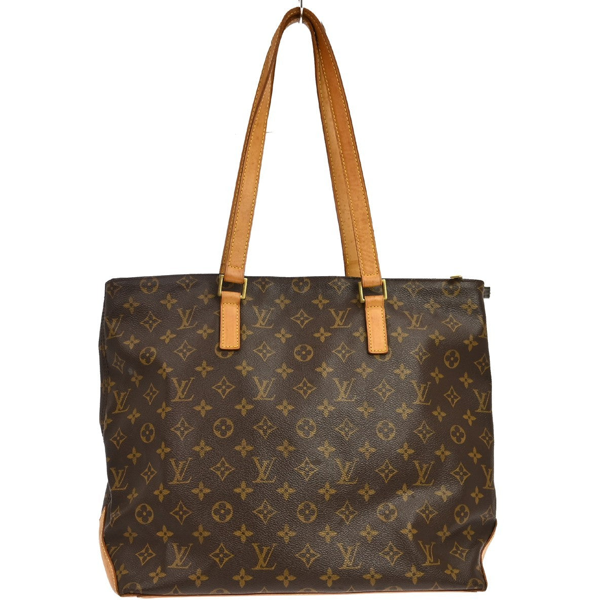 Louis Vuitton Cabas Mezzo Monogram Canvas Brown Canvas Shoulder Bag Bag (Pre-Owned)