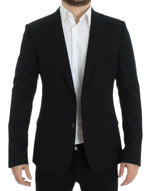 Dolce & Gabbana Elegant Slim Fit Black Wool Men's Blazer