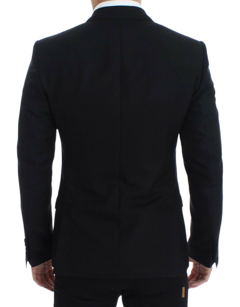 Dolce & Gabbana Elegant Black Silk Blend Sicilia Men's Blazer