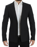 Dolce & Gabbana Sleek Gray Wool Slim Fit Men's Blazer
