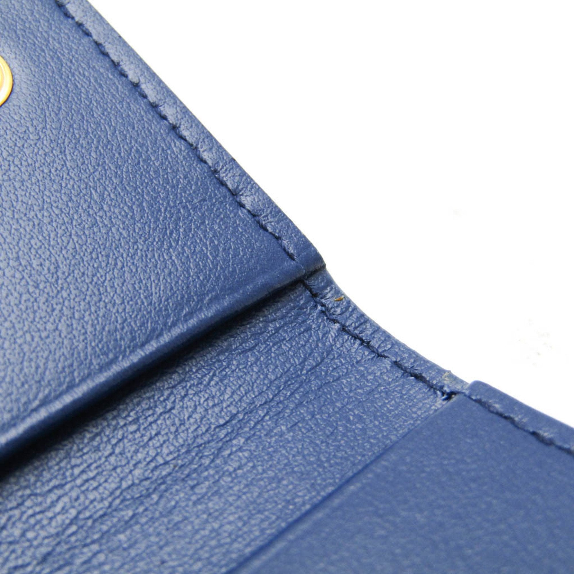 Prada Blue Leather Wallet (Pre-Owned)
