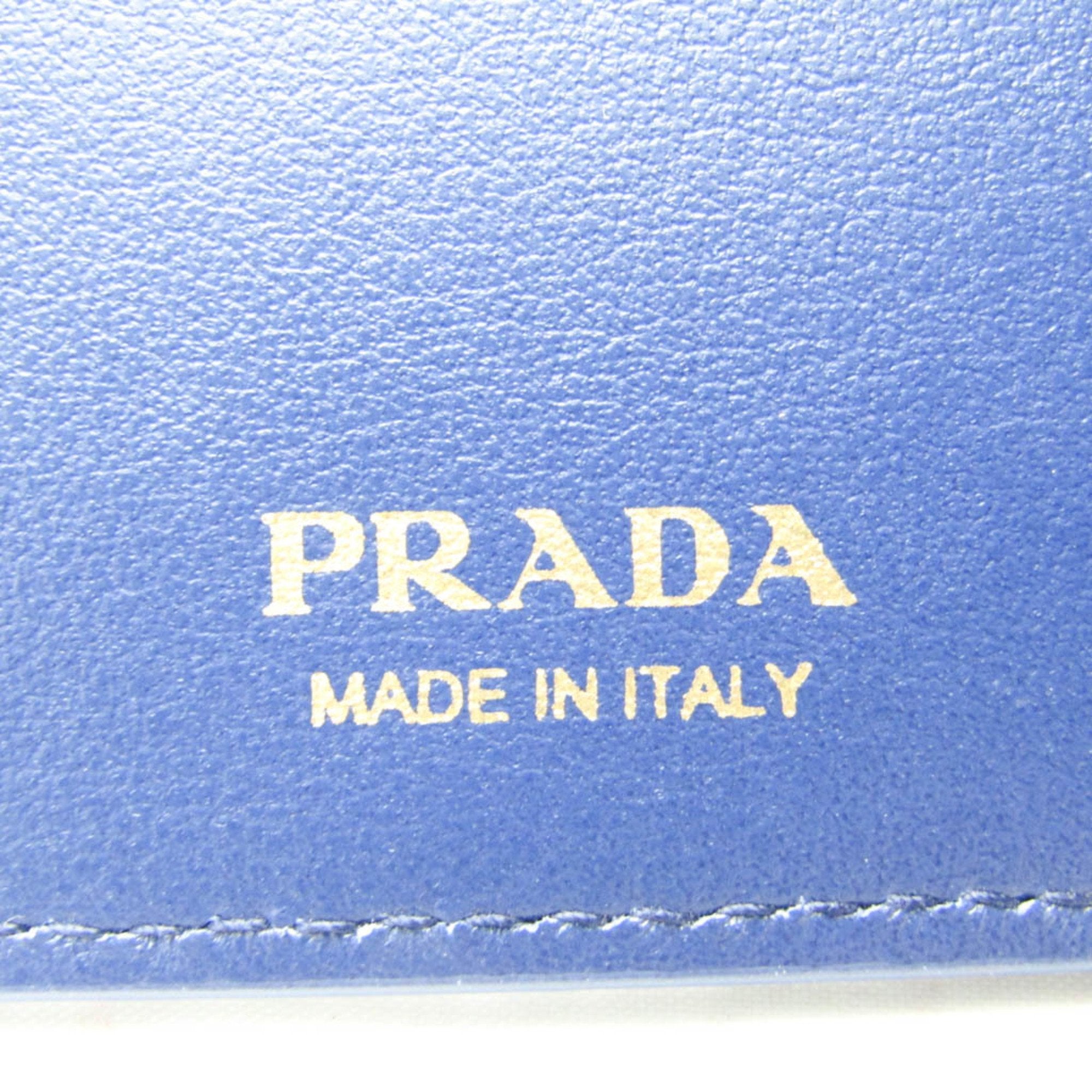 Prada Blue Leather Wallet (Pre-Owned)