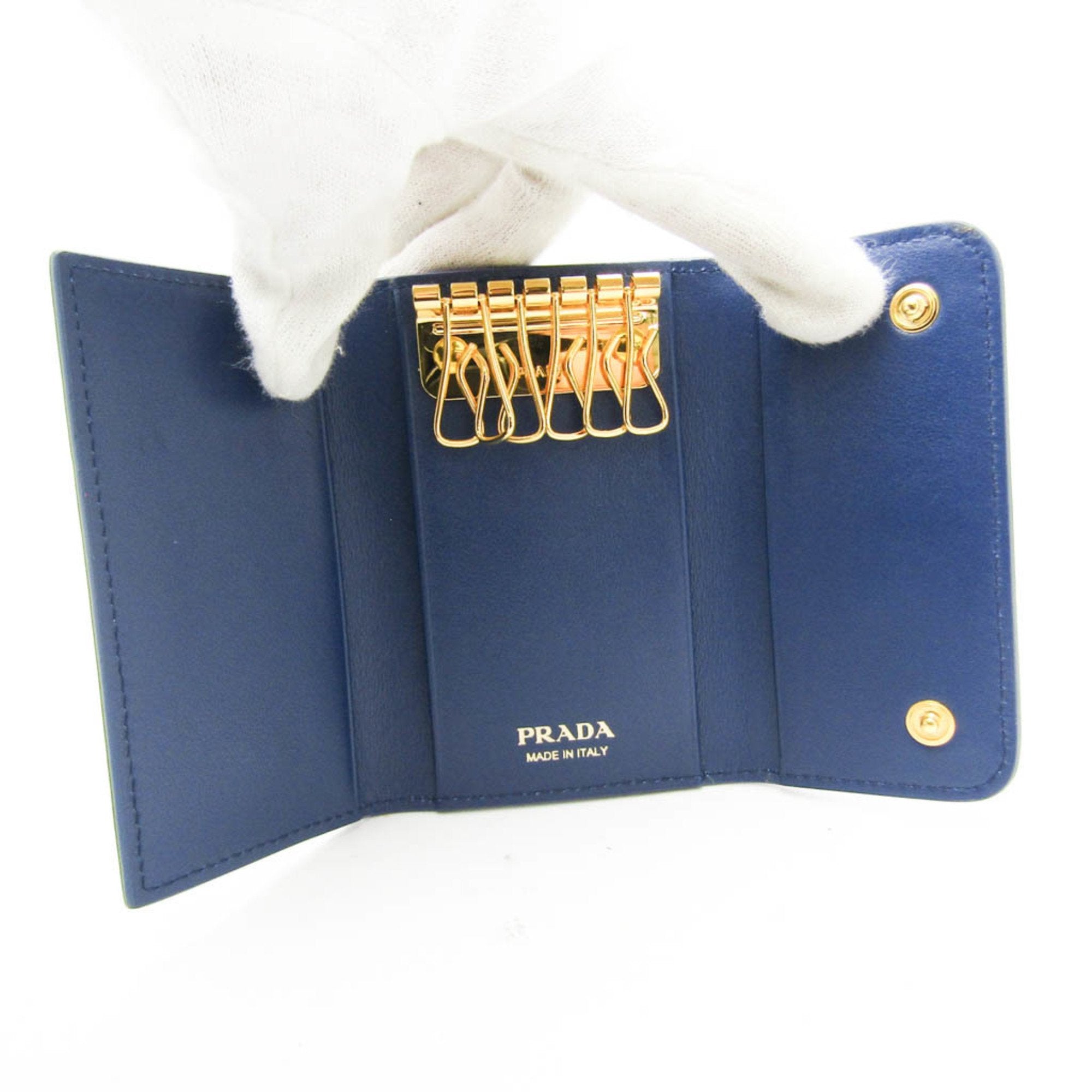 Prada Blue Leather Wallet (Pre-Owned)