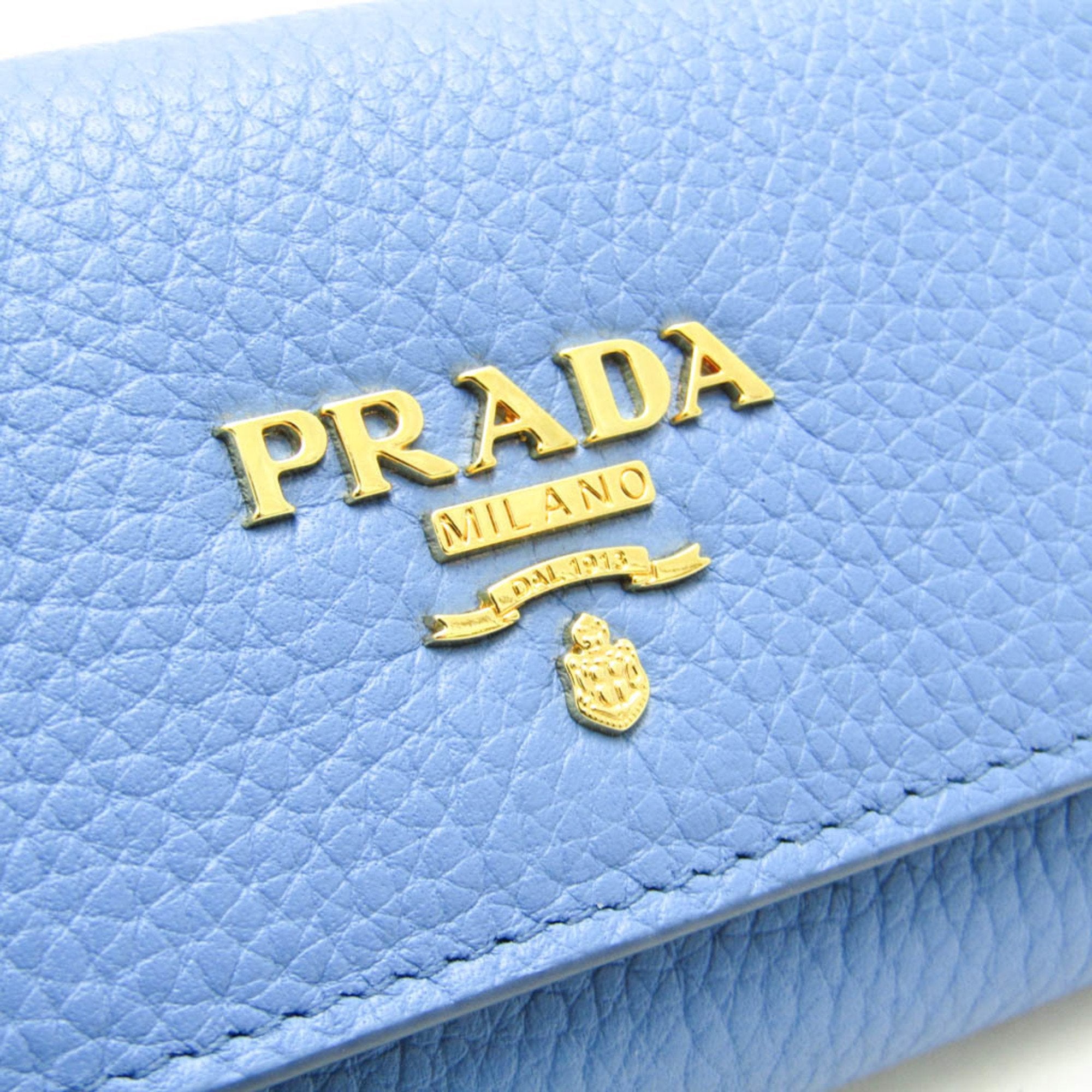 Prada Blue Leather Wallet (Pre-Owned)