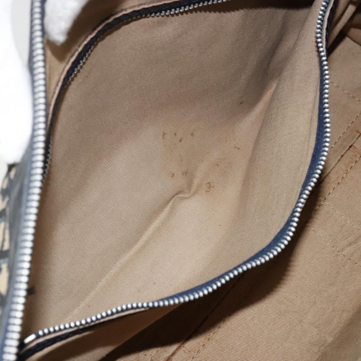 Christian Dior Vintage Trotter Boston Diorissimo Canvas Navy Canvas Handbag (Pre-Owned)