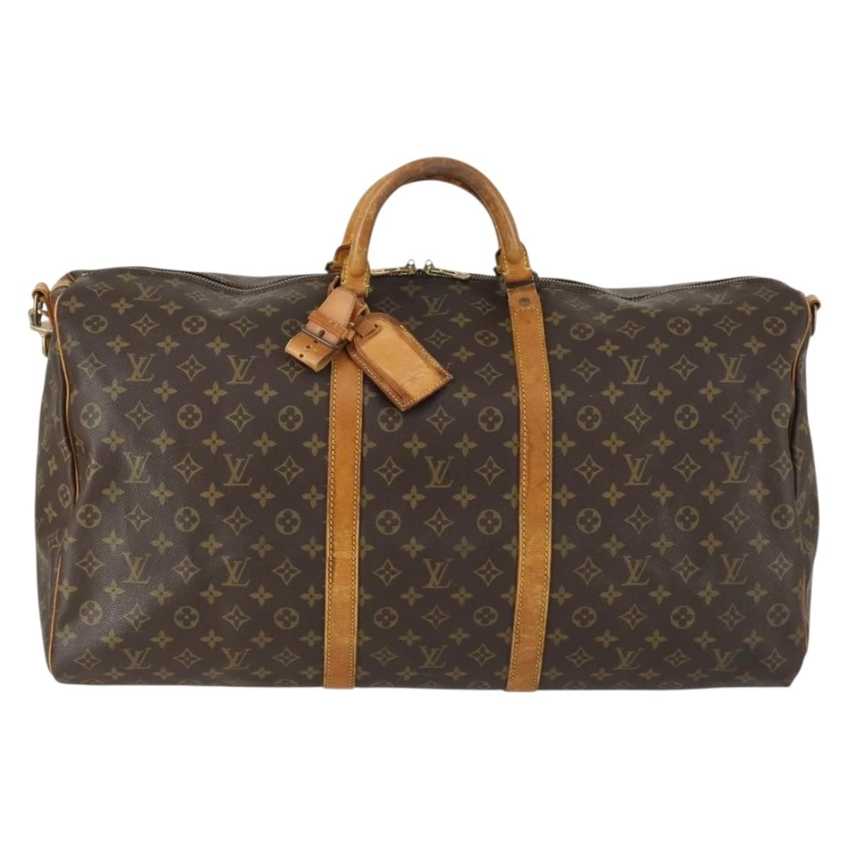 Louis Vuitton Keepall Bandouliere Monogram Canvas Brown Canvas Travel Bag Bag (Pre-Owned)