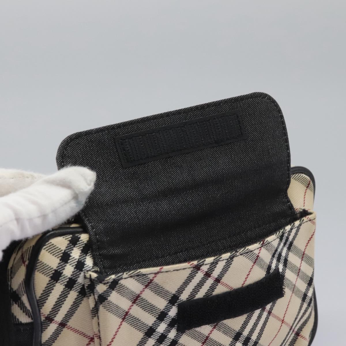 Burberry Nova Check Beige Canvas Shoulder Bag (Pre-Owned)