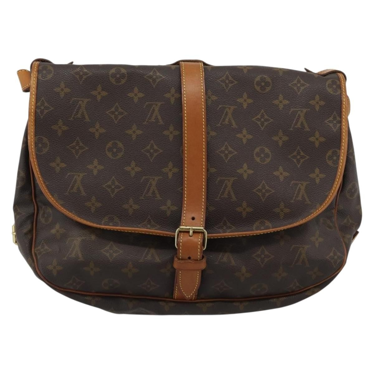 Louis Vuitton Saumur Canvas Brown Canvas Shoulder Bag Bag (Pre-Owned)