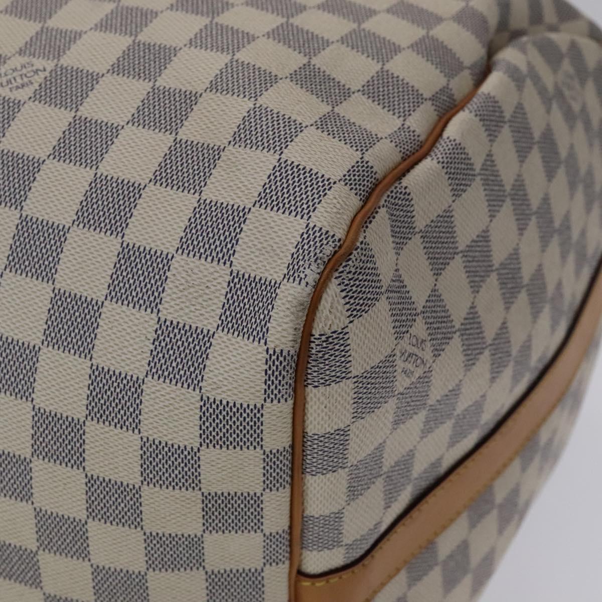 Louis Vuitton Keepall Bandouliere 55 White Canvas Travel Bag (Pre-Owned)