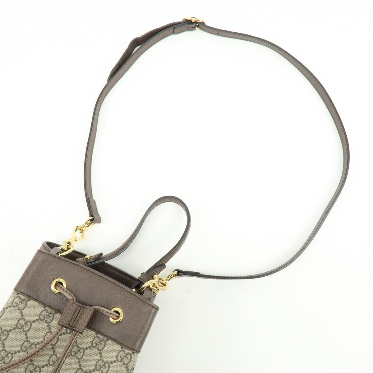 Gucci Ophidia Bucket Gg Coated Canvas Beige Canvas Handbag (Pre-Owned)