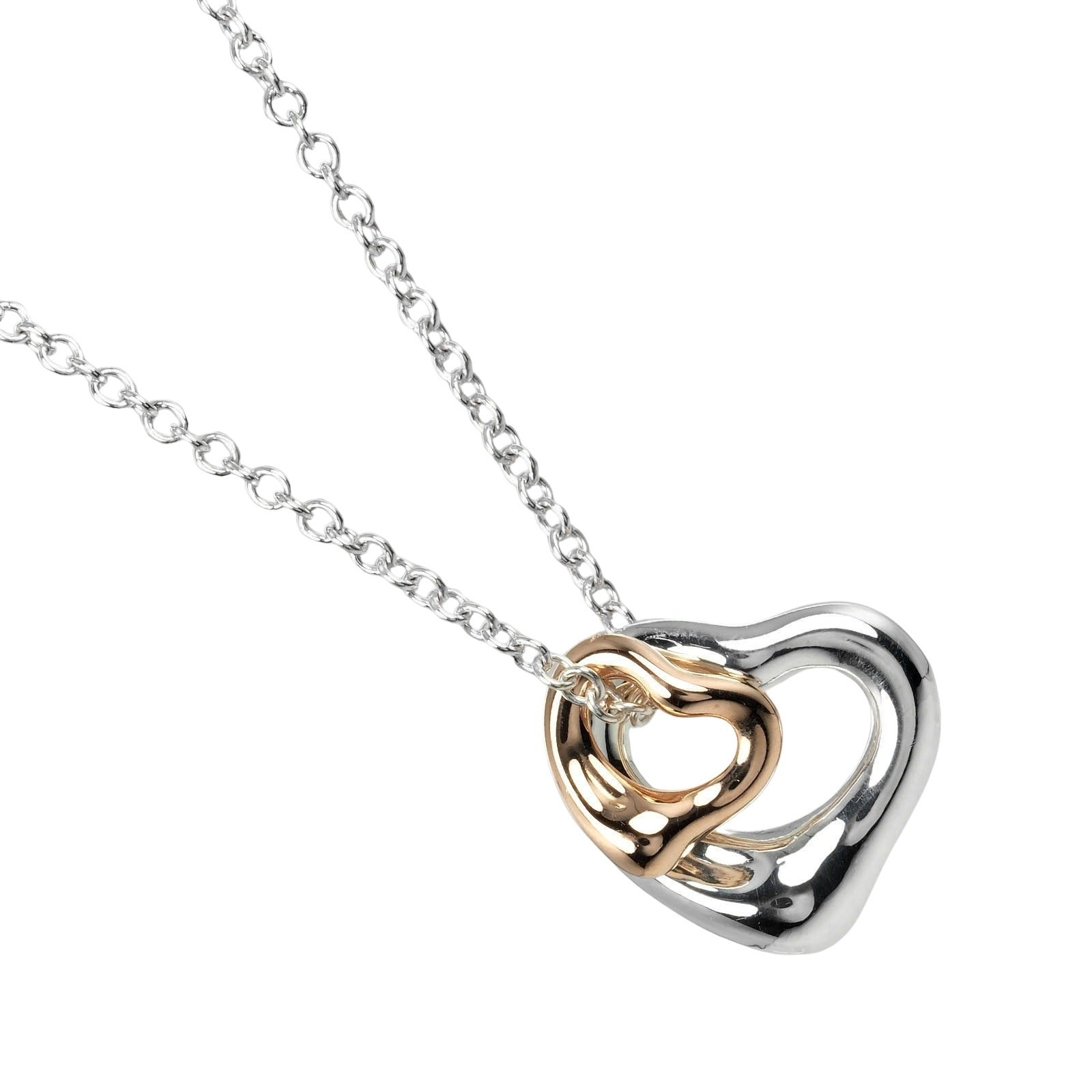 Tiffany & Co Open Heart Silver Silver Necklace Jewelry (Pre-Owned)