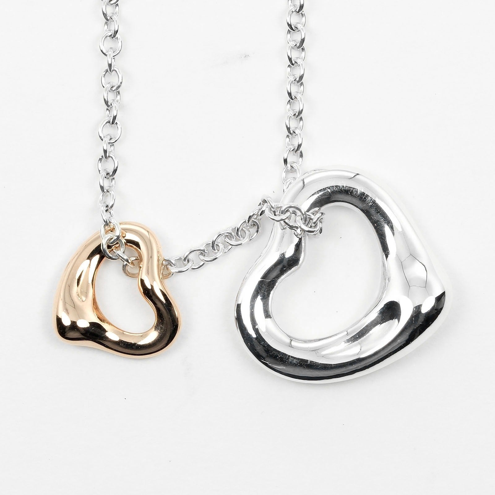 Tiffany & Co Open Heart Silver Silver Necklace Jewelry (Pre-Owned)