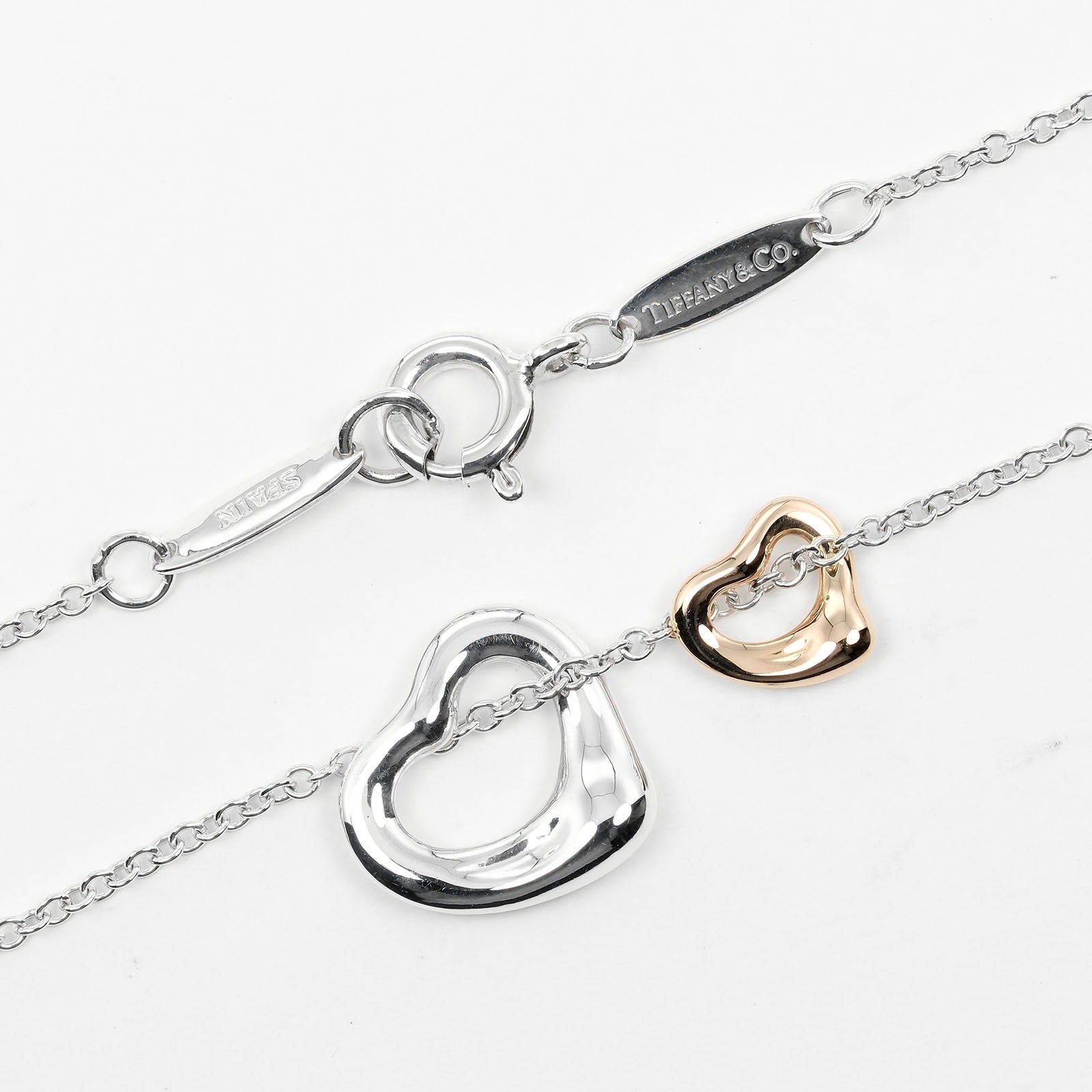 Tiffany & Co Open Heart Silver Silver Necklace Jewelry (Pre-Owned)