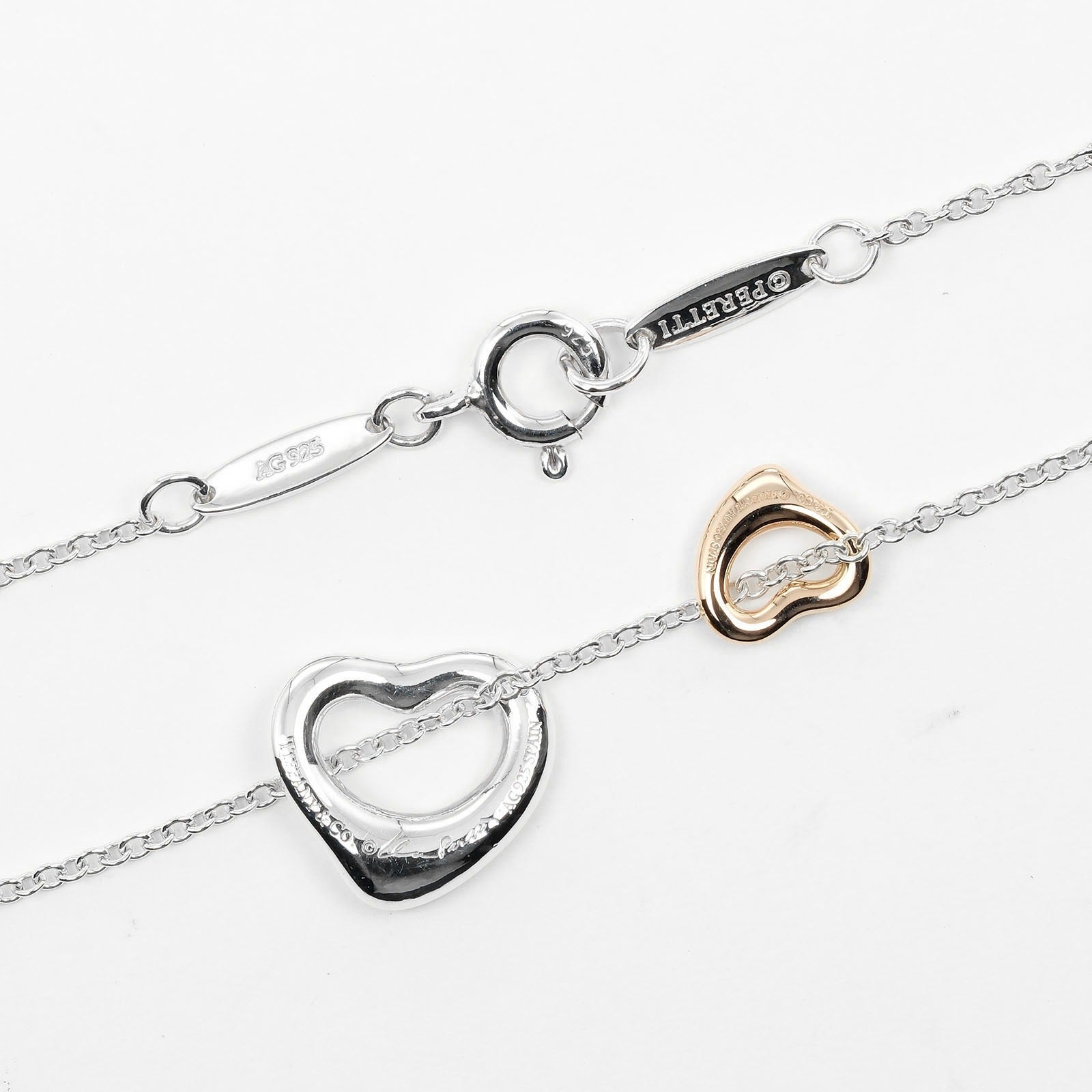 Tiffany & Co Open Heart Silver Silver Necklace Jewelry (Pre-Owned)
