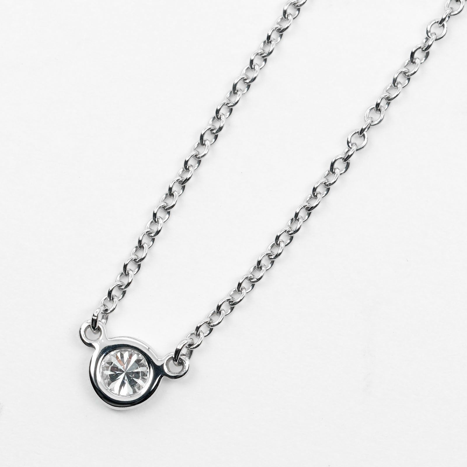 Tiffany & Co By The Yard Silver Platinum Necklace Jewelry (Pre-Owned)