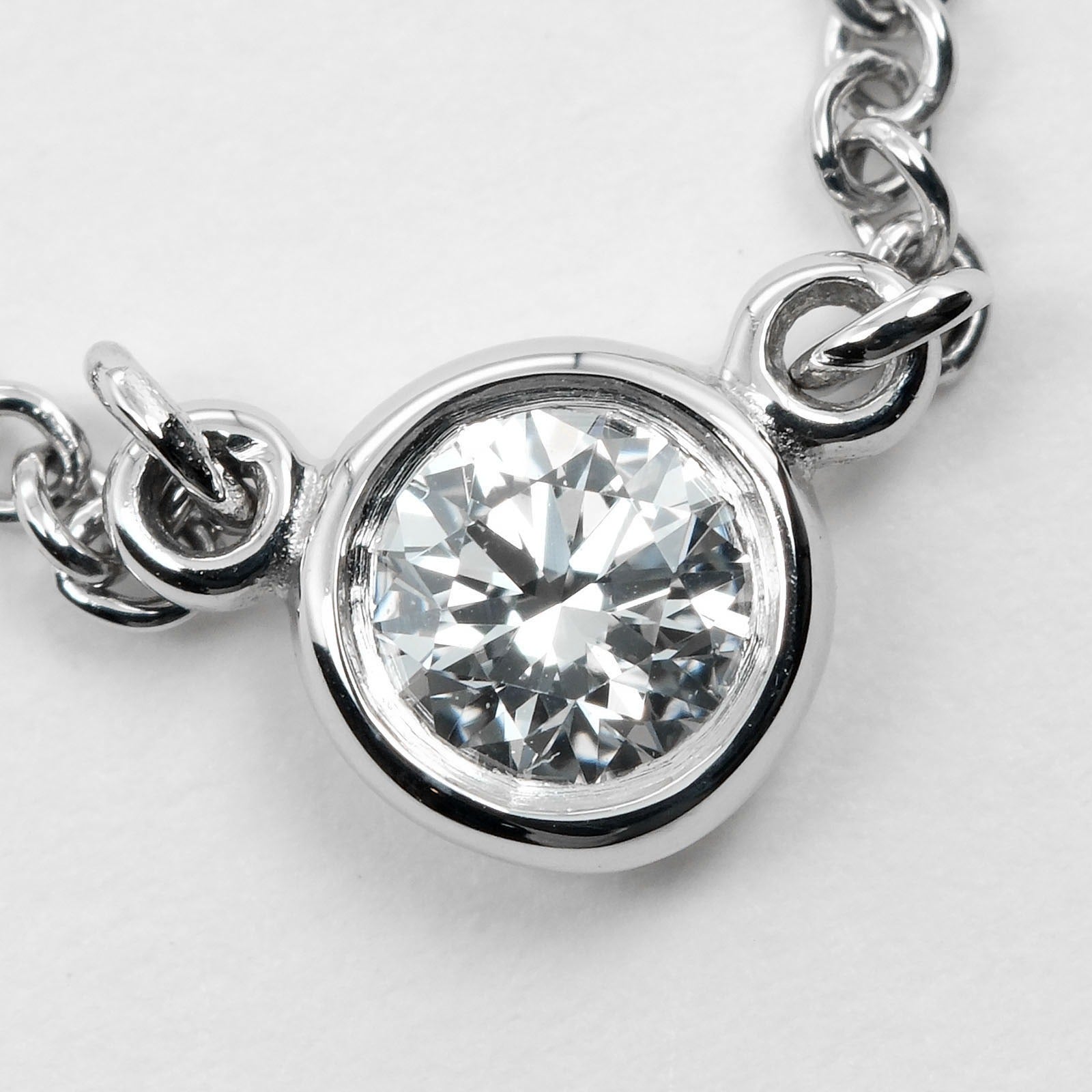 Tiffany & Co By The Yard Silver Platinum Necklace Jewelry (Pre-Owned)