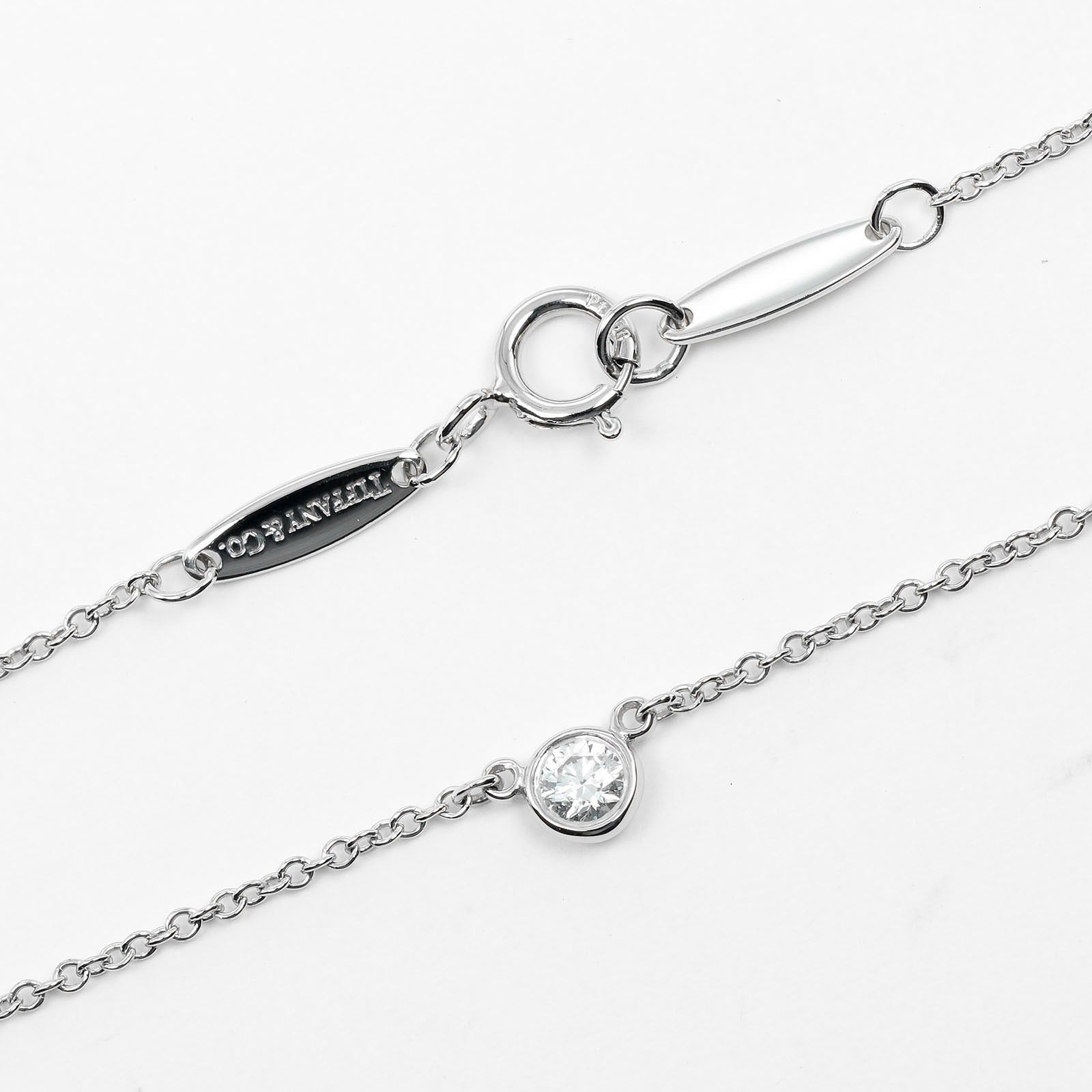 Tiffany & Co By The Yard Silver Platinum Necklace Jewelry (Pre-Owned)
